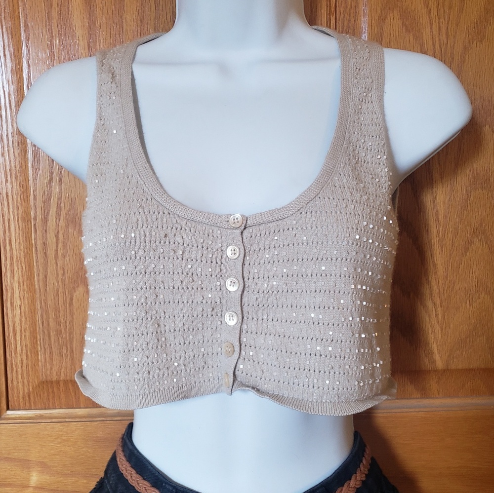 Beige Crop Top